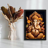 Blessings in Bloom - Ganesha Fruit Wall Art Frame