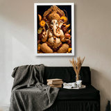 Blessings in Bloom - Ganesha Fruit Wall Art Frame