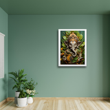 Leafy Ganesha - Nature's Divine Wall Art Frame