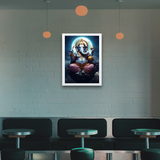 Ganesha’s Lunar Splendor - A Divine Portrait Wall Art Frame