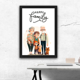 Happy Family Wall Art Frame