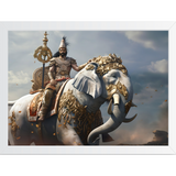 Indian King Porus Wall Photo Frame - Majestic Décor for History Enthusiasts