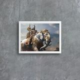 Indian King Porus Wall Photo Frame - Majestic Décor for History Enthusiasts