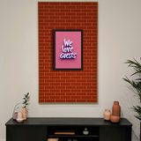 "We Love Guests" Wall Frame For Living Room
