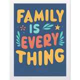 "Family is Everything" Inspirational Quote Decor Wall Frame