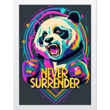 Never Surrender' Wall Frame - Empowering Reminder for Your Space