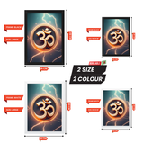 Cosmic Chant - The Vibrant Om Wall Frame