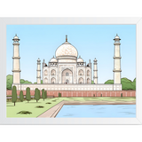 Taj Mahal Wall Art Frame: Historical Art Print